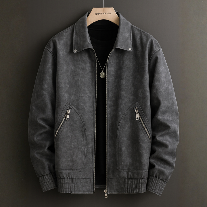 DAMON LEATHER BOMBER