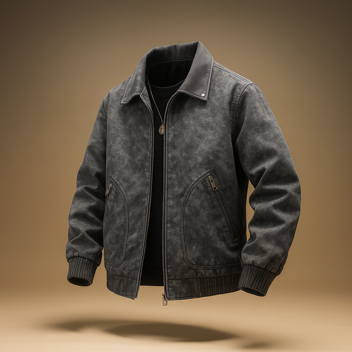 DAMON LEATHER BOMBER