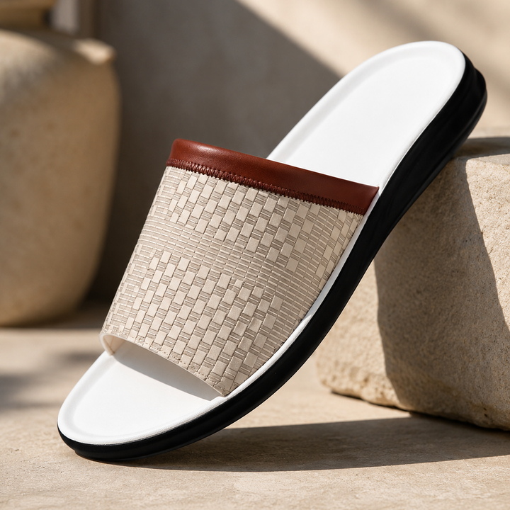 Monaco Leather Slides
