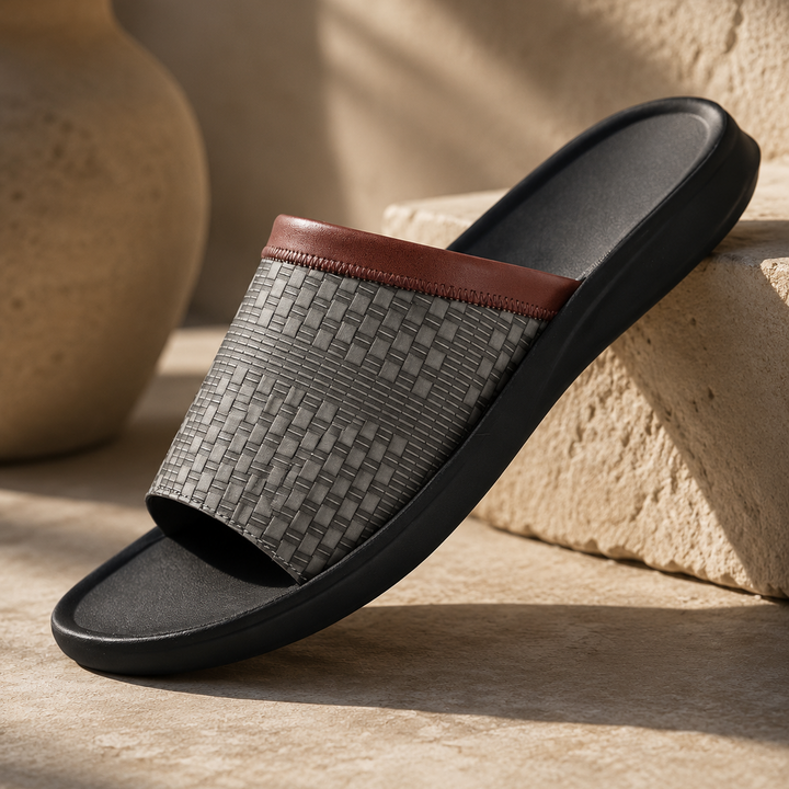 Monaco Leather Slides