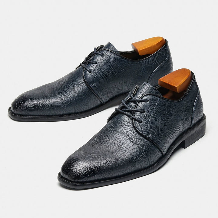 Harrison Croc Leather Oxfords