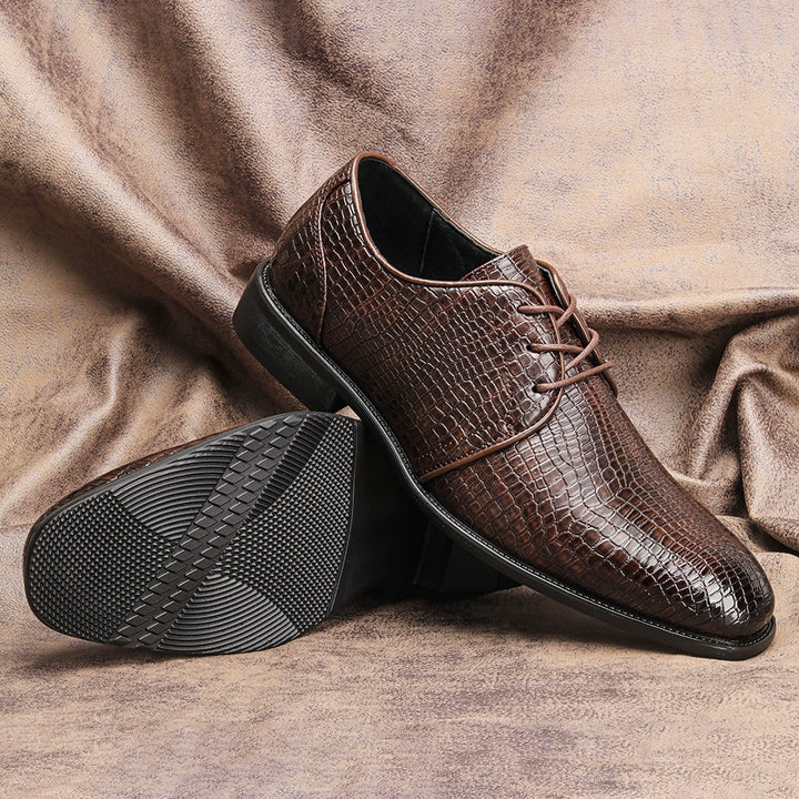 Harrison Croc Leather Oxfords