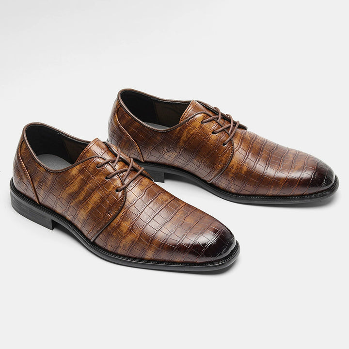Harrison Croc Leather Oxfords