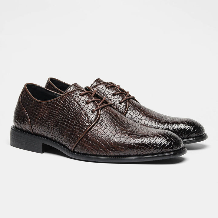 Harrison Croc Leather Oxfords
