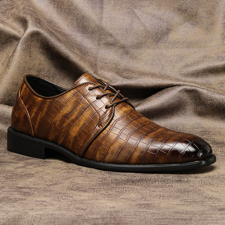 Harrison Croc Leather Oxfords
