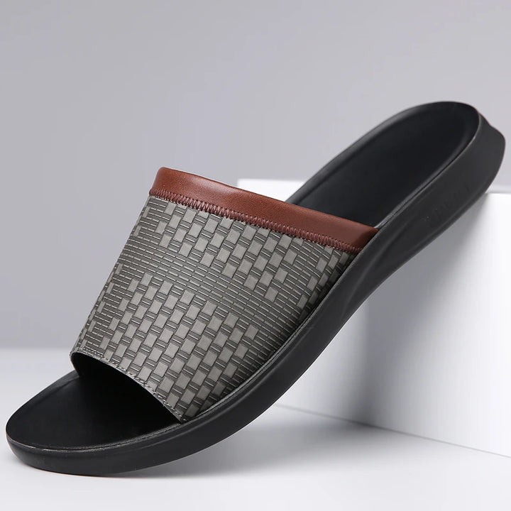 Monaco Leather Slides